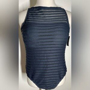 Ralph Lauren | Plus Size Ottoman Boatneck Swimsuit | One Piece | 16W